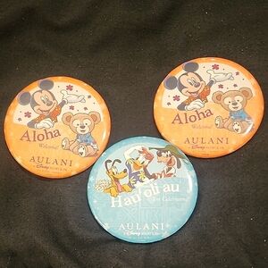 Disney HAWAII Aulani aloha Mickey Buttons Set Of 3